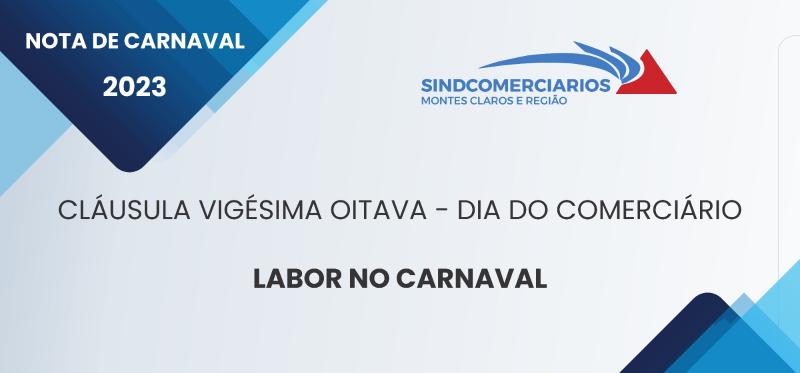 NOTA DE CARNAVAL 2023