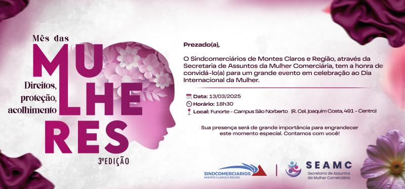 3ª edição - Mês das Mulheres